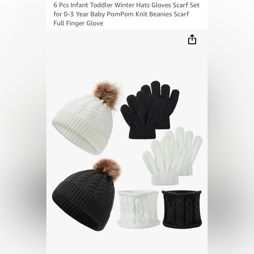 6 pc winter infant/toddler set